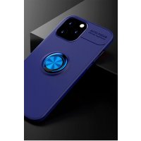 Newface iPhone 12 Pro Max Kılıf Range Yüzüklü Silikon - Mavi