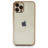 Newface iPhone 12 Pro Max Kılıf Razer Lensli Silikon - Gold