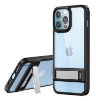 Newface iPhone 12 Pro Max Kılıf Rolet Stand Kapak - Siyah