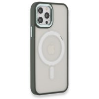 Newface iPhone 12 Pro Max Kılıf Room Magneticsafe Silikon - Köknar Yeşili