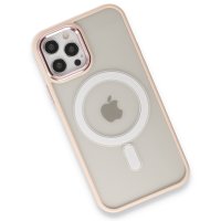 Newface iPhone 12 Pro Max Kılıf Room Magneticsafe Silikon - Pudra