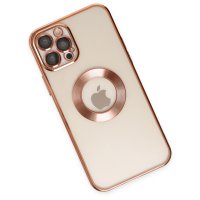 Newface iPhone 12 Pro Max Kılıf Slot Silikon - Rose Gold