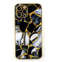 Newface iPhone 12 Pro Max Kılıf Trend Cam Kapak  - Turuncu