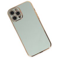 Newface iPhone 12 Pro Max Kılıf Volet Silikon - Açık Yeşil
