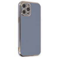 Newface iPhone 12 Pro Max Kılıf Volet Silikon - Mavi
