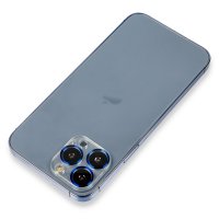 Newface iPhone 12 Pro Max Metal Kamera Lens Koruma Cam - Mavi