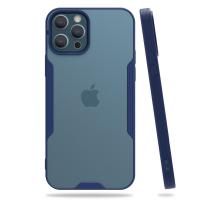 Newface iPhone 12 Pro Max Kılıf Platin Silikon - Lacivert