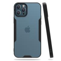 Newface iPhone 12 Pro Max Kılıf Platin Silikon - Siyah