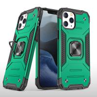 Newface iPhone 12 Pro Max Kılıf Zegna Yüzüklü Silikon Kapak - Koyu Yeşil