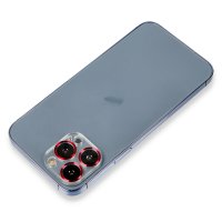Newface iPhone 12 Pro Metal Kamera Lens Koruma Cam - Kırmızı