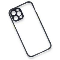 Newface iPhone 12 Pro Kılıf Miami Şeffaf Silikon - Lacivert