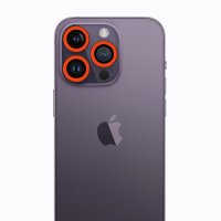 Newface iPhone 12 Pro Neon Fosforlu Kamera Lens - Turuncu