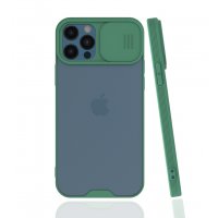 Newface iPhone 12 Pro Kılıf Platin Kamera Koruma Silikon - Yeşil