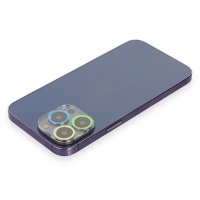 Newface iPhone 12 Pro Renkli Kamera Lens Koruma Cam - Yeşil-Sarı