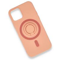 Newface iPhone 12 Mini Kılıf Viktor Yüzüklü Silikon - Pudra