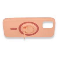 Newface iPhone 12 Mini Kılıf Viktor Yüzüklü Silikon - Pudra