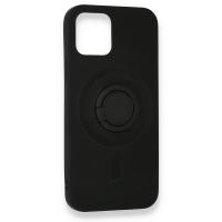 Newface iPhone 12 Pro Kılıf Viktor Yüzüklü Silikon - Siyah