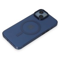 Newface iPhone 13 Kılıf Anka PC Magneticsafe Sert Metal Kapak - Lacivert