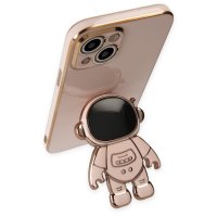 Newface iPhone 13 Kılıf Aston Stand Silikon - Pembe
