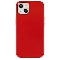 Newface iPhone 13 Kılıf Asya Deri Silikon - Kırmızı