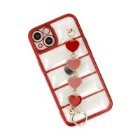 Newface iPhone 13 Kılıf Berlin Elcekli Silikon - Kırmızı
