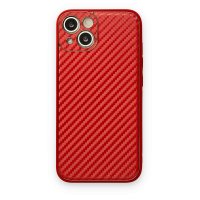 Newface iPhone 13 Kılıf Coco Karbon Silikon - Kırmızı