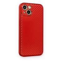 Newface iPhone 13 Kılıf Coco Karbon Silikon - Kırmızı