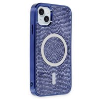 Newface iPhone 13 Kılıf Diamond Magsafe Kapak - Lacivert