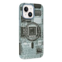 Newface iPhone 13 Kılıf Fosforlu Metal Slim Magneticsafe Kapak - Yeşil