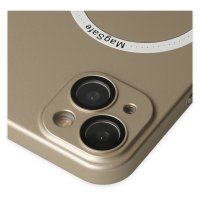 Newface iPhone 13 Kılıf Jack Magneticsafe Lens Silikon - Gold