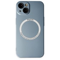 Newface iPhone 13 Kılıf Jack Magneticsafe Lens Silikon - Sierra Blue