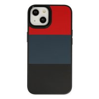 Newface iPhone 13 Kılıf King Kapak - Kırmızı-Siyah