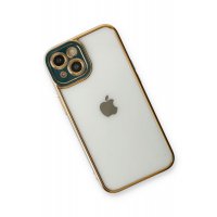 Newface iPhone 13 Kılıf Liva Lens Silikon - Yeşil