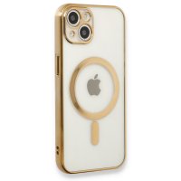 Newface iPhone 13 Kılıf Magneticsafe Lazer Silikon - Gold