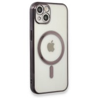 Newface iPhone 13 Kılıf Magneticsafe Lazer Silikon - Siyah