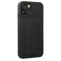 Newface iPhone 13 Kılıf Mega Standlı Silikon - Siyah