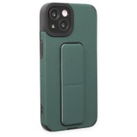 Newface iPhone 13 Kılıf Mega Standlı Silikon - Yeşil