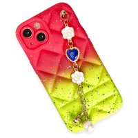 Newface iPhone 13 Kılıf Mozart Elcekli Silikon - Yeşil