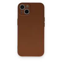Newface iPhone 13 Kılıf Nano içi Kadife  Silikon - Kahverengi