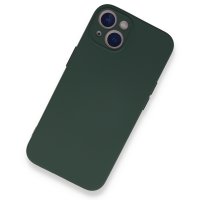 Newface iPhone 13 Kılıf Nano içi Kadife  Silikon - Koyu Yeşil