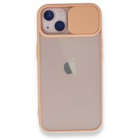 Newface iPhone 13 Kılıf Palm Buzlu Kamera Sürgülü Silikon - Pembe