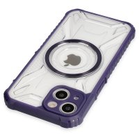 Newface iPhone 13 Kılıf Prag Magneticsafe Kapak - Derin Mor