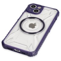 Newface iPhone 13 Kılıf Prag Magneticsafe Kapak - Derin Mor