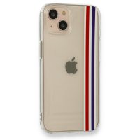 Newface iPhone 13 Kılıf Prime Silikon - Kırmızı-Lacivert