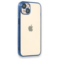 Newface iPhone 14 Kılıf Razer Lensli Silikon - Açık Mavi