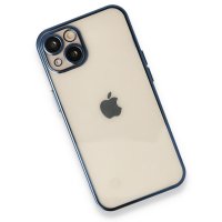 Newface iPhone 13 Kılıf Razer Lensli Silikon - Mavi