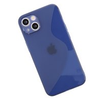 Newface iPhone 13 Kılıf S Silikon - Mavi