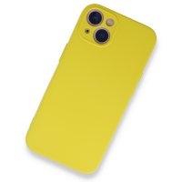Newface iPhone 13 Mini Kılıf Nano içi Kadife Silikon - Sarı