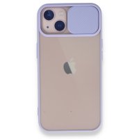 Newface iPhone 13 Mini Kılıf Palm Buzlu Kamera Sürgülü Silikon - Lila