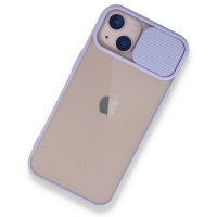 Newface iPhone 13 Mini Kılıf Palm Buzlu Kamera Sürgülü Silikon - Lila